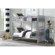 Lexicon Orion Transitional Wood Twin over Twin Bunk Bed in Gray