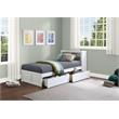 Lexicon Galen Transitional Wood Twin Bookcase Bed with Storage Boxes in White