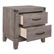 Lexicon Woodrow 2-Drawers Contemporary Wood Nightstand in Gray