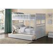 Lexicon Galen Transitional Wood Full over Full Bunk Bed with Trundle in White