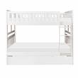 Lexicon Galen Transitional Wood Full over Full Bunk Bed with Trundle in White