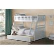 Lexicon Galen Transitional Wood Twin over Full Bunk Bed with Trundle in White