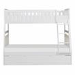 Lexicon Galen Transitional Wood Twin over Full Bunk Bed with Trundle in White