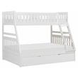 Lexicon Galen Transitional Wood Twin over Full Bunk Bed with Trundle in White