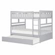 Lexicon Orion Transitional Wood Full over Full Bunk Bed with Trundle Bed in Gray
