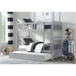 Lexicon Orion Transitional Wood Twin over Twin Bunk Bed with Trundle Bed in Gray