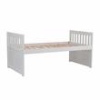 Lexicon Galen Wood Twin Bed with 2 Storage Drawer Trundle Bed in White