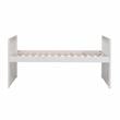 Lexicon Galen Wood Twin Bed with 2 Storage Drawer Trundle Bed in White