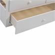 Lexicon Galen Wood Twin Bed with 2 Storage Drawer Trundle Bed in White