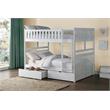 Lexicon Galen 2-Storage Boxes Transitional Wood Full over Full Bunk Bed in White