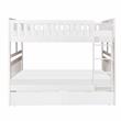 Lexicon Galen 2-Storage Boxes Transitional Wood Full over Full Bunk Bed in White