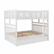 Lexicon Galen 2-Storage Boxes Transitional Wood Full over Full Bunk Bed in White