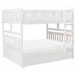 Lexicon Galen 2-Storage Boxes Transitional Wood Full over Full Bunk Bed in White