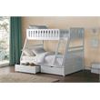 Lexicon Galen 2-Storage Boxes Transitional Wood Twin over Full Bunk Bed in White