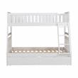 Lexicon Galen 2-Storage Boxes Transitional Wood Twin over Full Bunk Bed in White