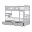Lexicon Orion Transitional Wood Twin over Twin Bunk Bed with Storage Box in Gray