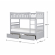 Lexicon Orion Transitional Wood Twin over Twin Bunk Bed with Storage Box in Gray