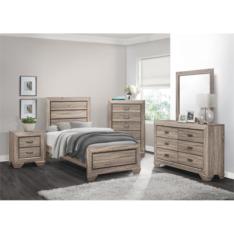 Lexicon Beechnut 2-Drawers Contemporary Wood Nightstand in Natural