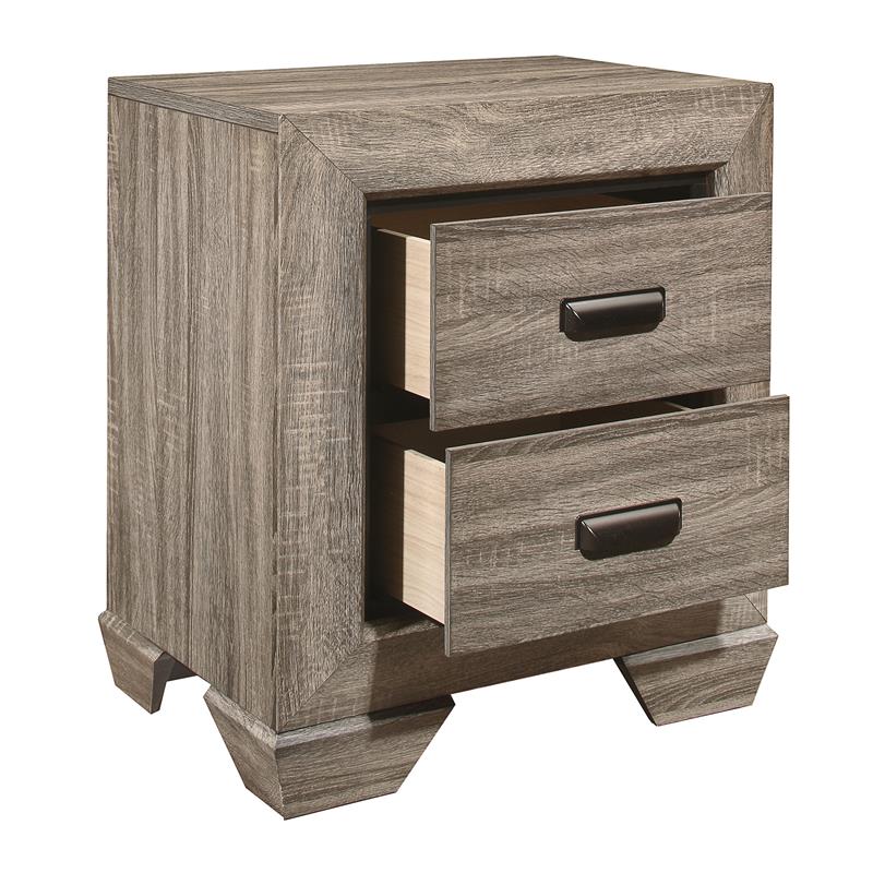 Lexicon Beechnut 2-Drawers Contemporary Wood Nightstand in Natural