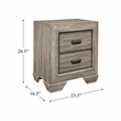 Lexicon Beechnut 2-Drawers Contemporary Wood Nightstand in Natural