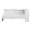 Lexicon Galen 5-Shelf Transitional Wood Twin Bookcase Corner Bed in White