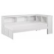 Lexicon Galen 5-Shelf Transitional Wood Twin Bookcase Corner Bed in White