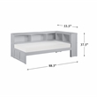 Lexicon Orion 5-Shelf Transitional Wood Twin Bookcase Corner Bed in Gray