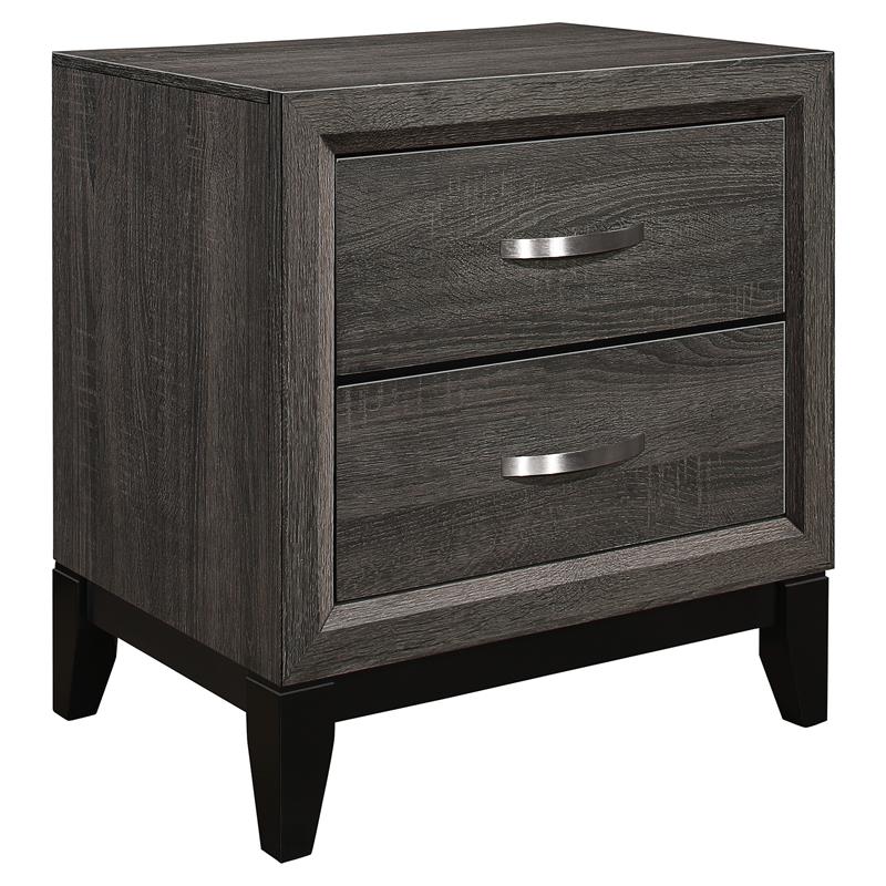 Lexicon Davi 2-Dovetail Drawers Modern Wood Nightstand in Gray ...