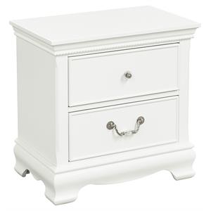 lexicon lucida 2-drawers traditional wood nightstand in white