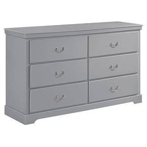 lexicon seabright 58.25 inches 6-drawer traditional wood dresser