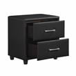 Lexicon Lorenzi 2-Drawers Contemporary Wood Nightstand in Black