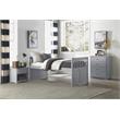 Lexicon Orion 1-Drawer and 1-Shelf Transitional Wood Nightstand in Gray