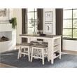 Lexicon Timbre 5-Piece 3-Shelf Wood Counter Height Dining Set in Antique White