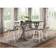 Lexicon Amsonia 5-Piece Wood Counter Height Dining Set in Distressed Gray/White