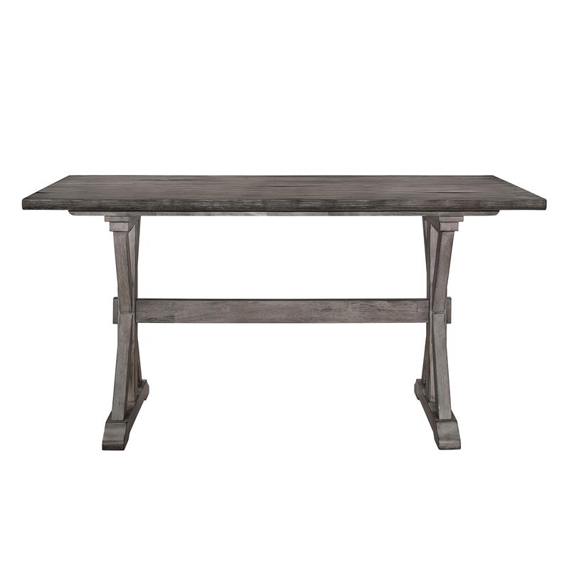 Lexicon Amsonia 5-Piece Wood Counter Height Dining Set in Distressed Gray/White