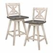 Lexicon Amsonia 5-Piece Wood Counter Height Dining Set in Distressed Gray/White
