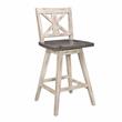 Lexicon Amsonia 5-Piece Wood Counter Height Dining Set in Distressed Gray/White