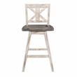 Lexicon Amsonia 5-Piece Wood Counter Height Dining Set in Distressed Gray/White