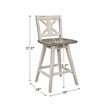 Lexicon Amsonia 5-Piece Wood Counter Height Dining Set in Distressed Gray/White
