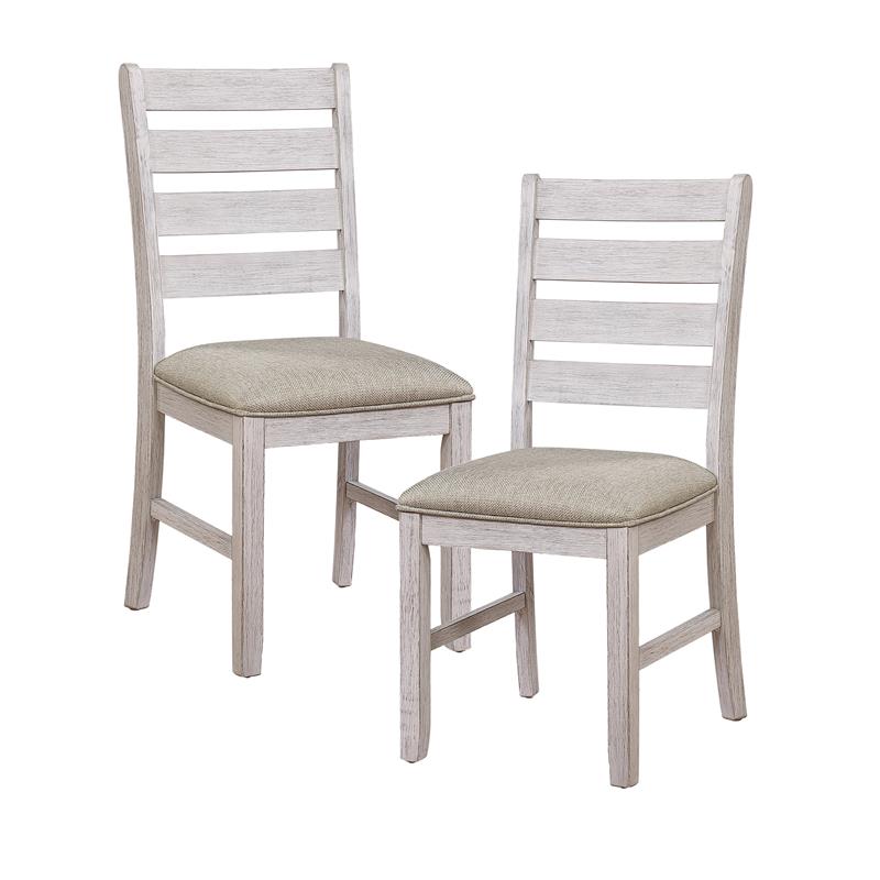 Lexicon Ithaca 5-Piece Transitional Wood Dining Set in Grayish White and Brown