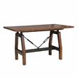 Lexicon Holverson 5-Piece Transitional Wood Counter Height Dining Set in Brown