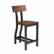 Lexicon Holverson 5-Piece Transitional Wood Counter Height Dining Set in Brown