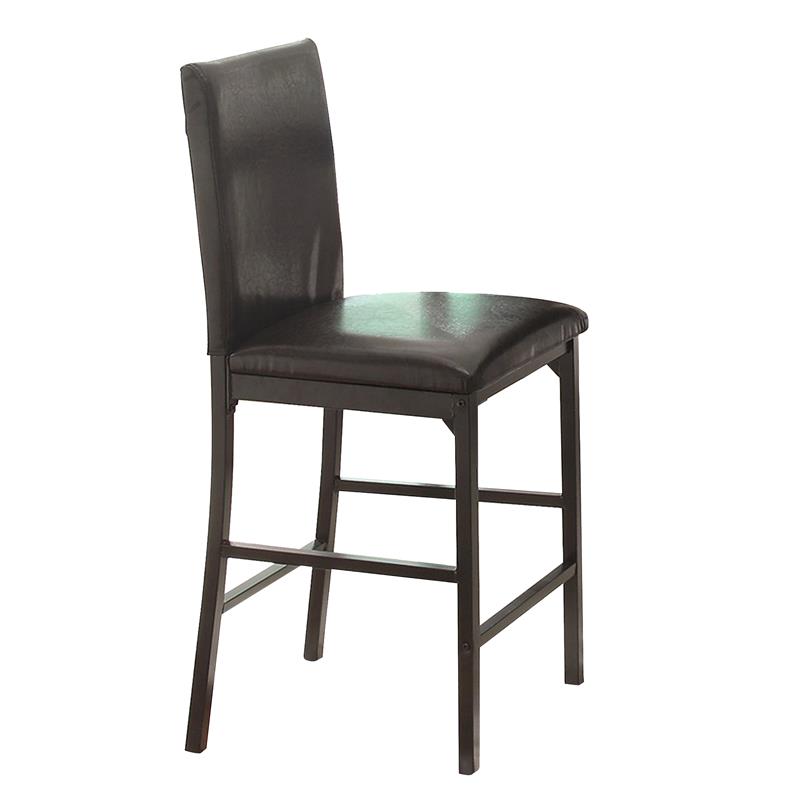 Lexicon Tempe 5-Piece Metal Counter Height Dining Set in Black/Brown