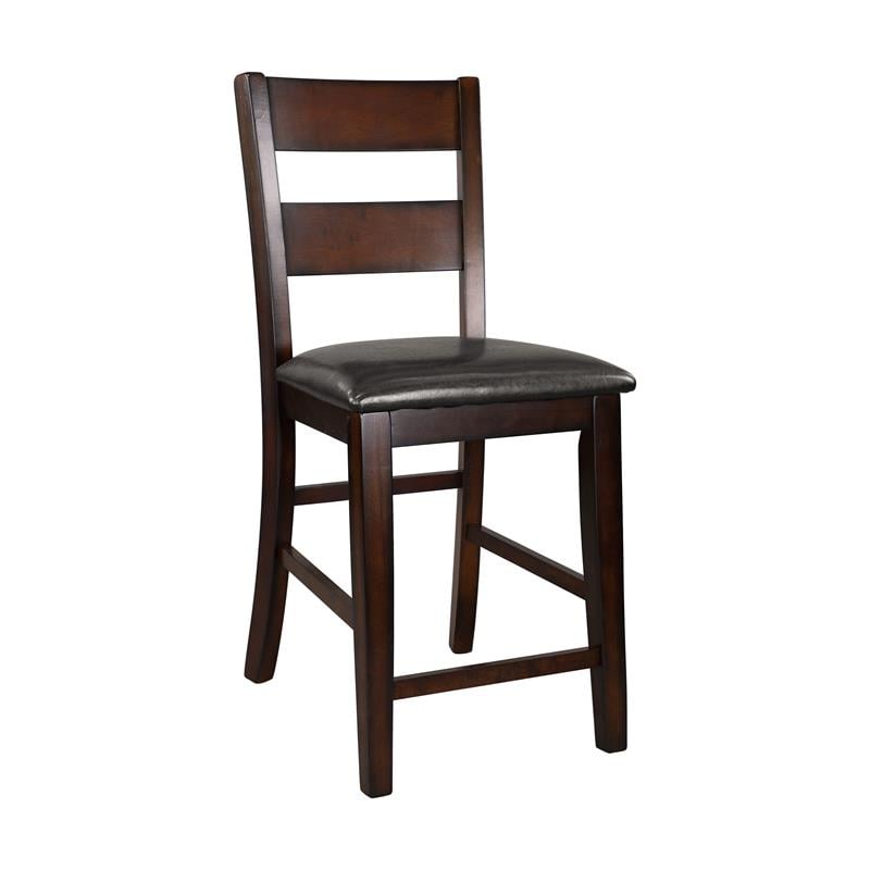 Lexicon Mantello 5-Piece Transitional Wood Counter Height Dining Set in Cherry