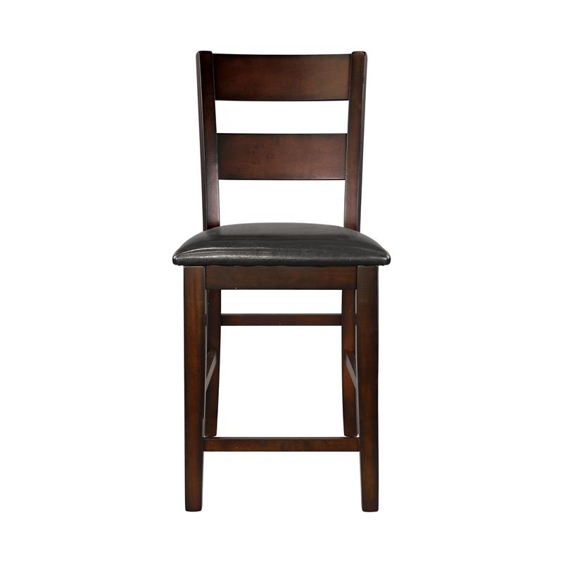 Lexicon Mantello 5-Piece Transitional Wood Counter Height Dining Set in Cherry