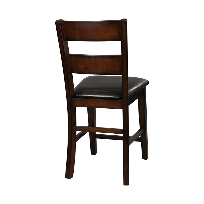 Lexicon Mantello 5-Piece Transitional Wood Counter Height Dining Set in Cherry