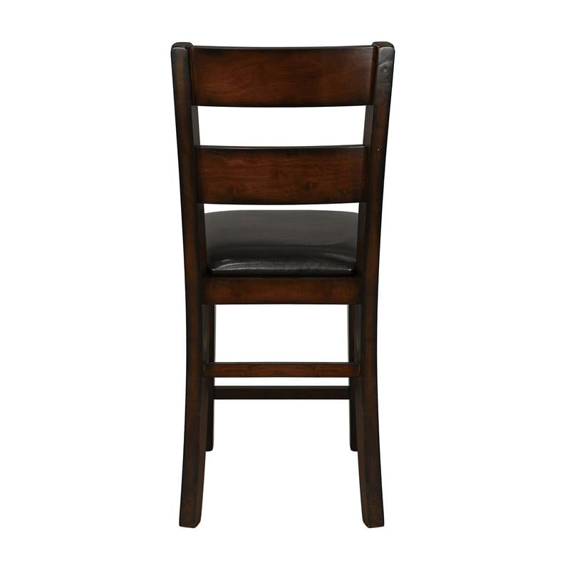 Lexicon Mantello 5-Piece Transitional Wood Counter Height Dining Set in Cherry