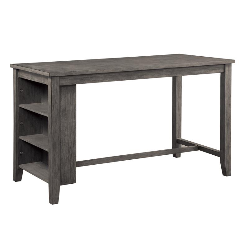 Lexicon Timbre 5-Piece 3-Shelf Wood Counter Height Dining Set in Gray/Black