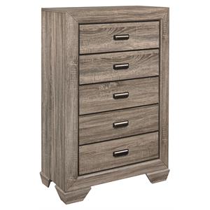 lexicon beechnut 33-inch 5 dovetail drawers contemporary wood chest