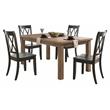 Lexicon Janina 5-Piece Contemporary Wood Dining Set in Natural and Black
